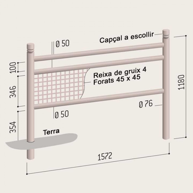 Tanca trio sense reixa